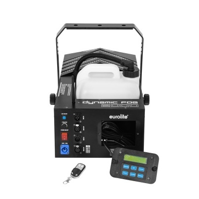 Máquina de fumo Eurolite Dynamic Fog Pro com controlo remoto e painel digital