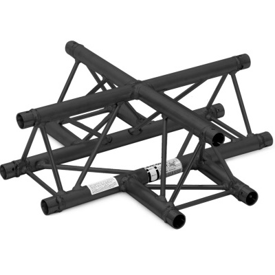 Estrutura metálica preta em forma de cruz