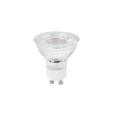 Lâmpada LED GU10 transparente com base branca