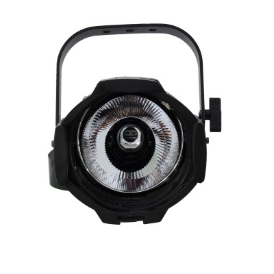 Refletor ou projetor circular preto com vidro transparente e suporte ajustável