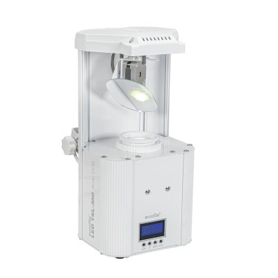 Máquina de laboratório branca com visor digital e luz LED