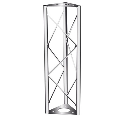 Estrutura metálica prismática cromada com padrão geométrico