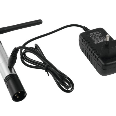 Antena wireless com conector XLR e transformador de energia
