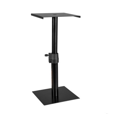 Suporte preto para colunas com base quadrada e coluna ajustável