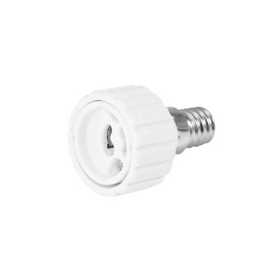 Adaptador de luz branco com rosca metálica