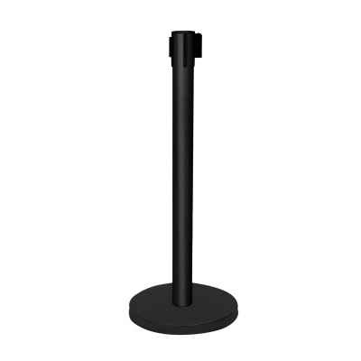 Suporte de fila preto com base redonda