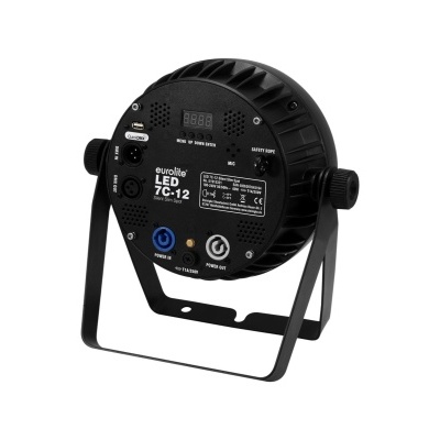 Luz LED preta Cuvolite LED 7C-12 com botões e display digital