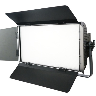 Luz de estúdio LED com difusor e abas pretas ajustáveis