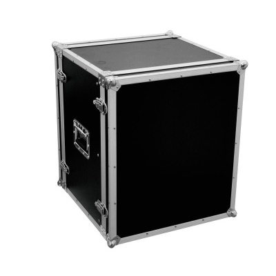 Caixa rígida preta com estrutura metálica prateada