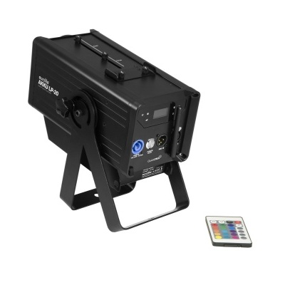 Projetor de luz LED com suporte ajustável e controlo remoto colorido