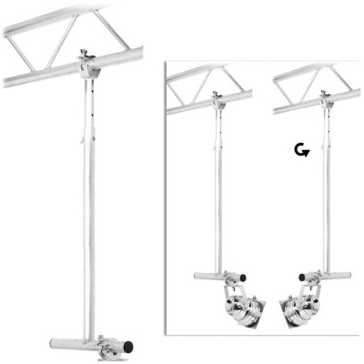 Suporte articulado metálico branco para painel de LED em duas posições