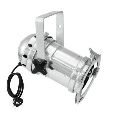 Projetor de luz metálico com suporte e cabo negro