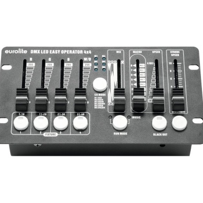 Controlador de iluminação Eurolite OMX LED EASY OPERATOR 4x4 com alavancas deslizantes e botões