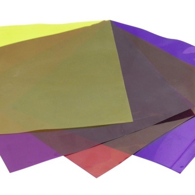 Folhas de acetato coloridas transparentes