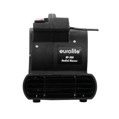 Soprador radial Eurolite RF-300 preto com grelha frontal e controle no topo