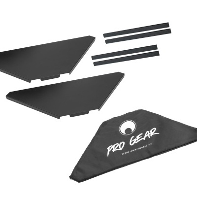 Conjunto de peças pretas e bolsa com texto PRO GEAR