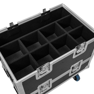 Mala preta de transporte com divisórias e rodas