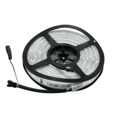 Rolo de fita LED flexível branco com estrutura preta