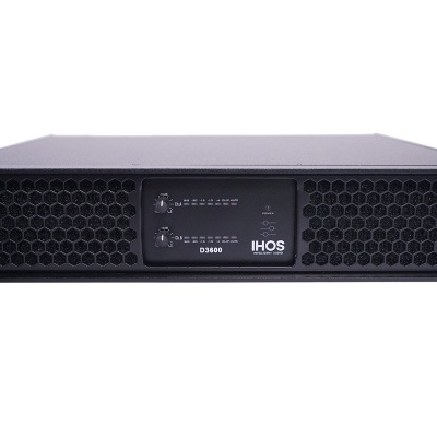 Amplificador de áudio de rack preto IHOS modelo D3600