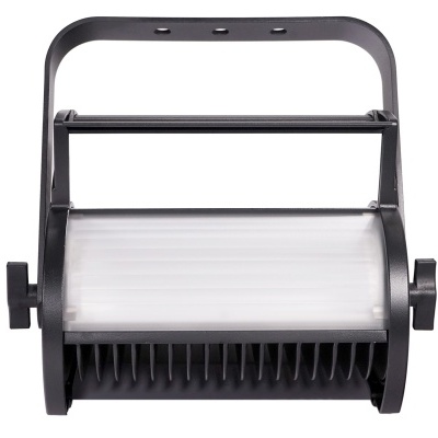 Luz LED preta com difusor branco e suporte ajustável