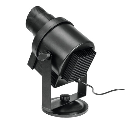 Luz projetor LED preta com suporte ajustável em metal