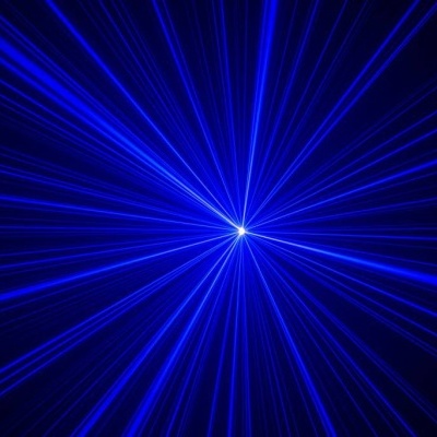 Padrão de luz azul radiante com linhas que saem do centro