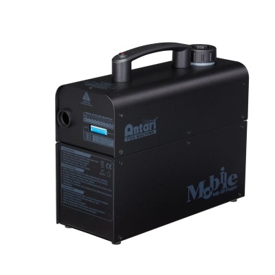 Máquina de fumo portátil Antari M-1 preta com pega e botões no topo