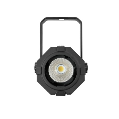 Refletor LED preto octogonal com lente clara central