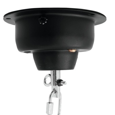 Suporte suspenso preto com gancho de metal