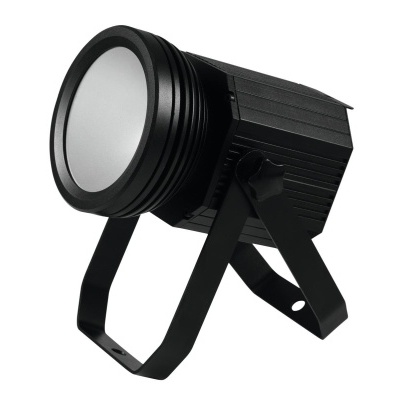 Projetor de iluminação preto com suporte ajustável em fundo branco