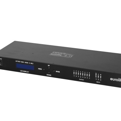 Controlador de iluminação Eurolite preto com ecrã LCD e botões dianteiros