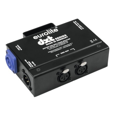Interface áudio Eurolite d&t MA2 8 Sensor preta com conectores e texto branco