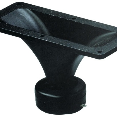 Alto-falante tweeter preto trapezoidal com base cilíndrica