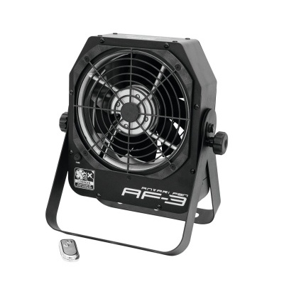 Ventoinha negra com suporte e controlo remoto