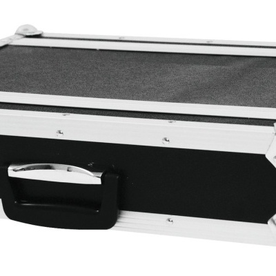 Mala de transporte preta resistente com armação metálica