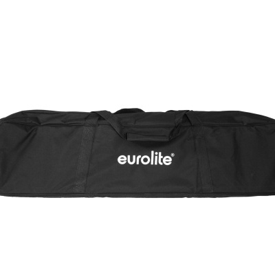 Bolsa de transporte preta com a marca 