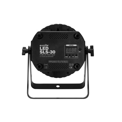 Luz de palco LED preta modelo Eurolite SLS-30 com visor digital