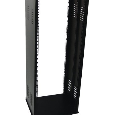 Armário metálico preto para equipamentos eletrónicos com rodas