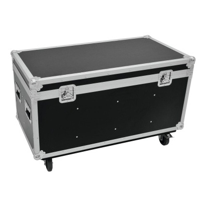 Mala preta de transporte com rodas e fechos metálicos