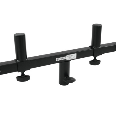 suporte metálico preto com três cilindros verticais