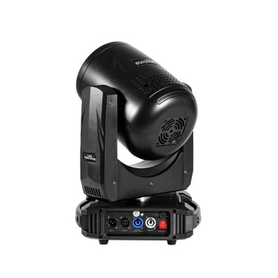 Luz de palco móvel preta Maxlux com base e conexões
