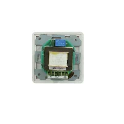 Transformador elétrico quadrado com núcleo exposto e etiqueta 80711034