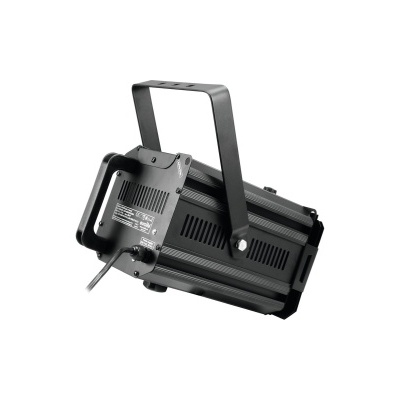 Projetor de luz profissional preto em metal com suporte ajustável