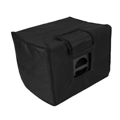 Capa protetora preta quadrada com abertura de malha e aba de velcro