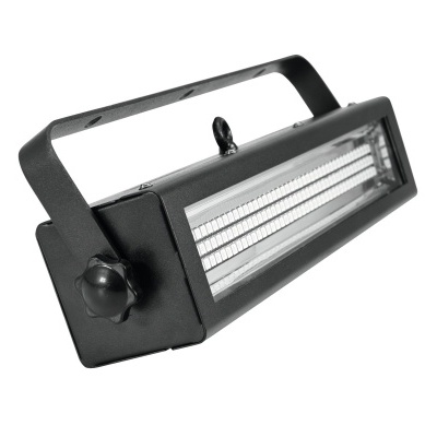 Luz estroboscópica preta retangular com suporte ajustável