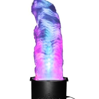 Lâmpada decorativa de chama colorida em base preta