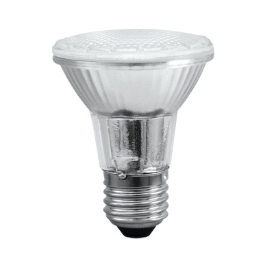 Lâmpada refletora PAR com base metálica e vidro transparente