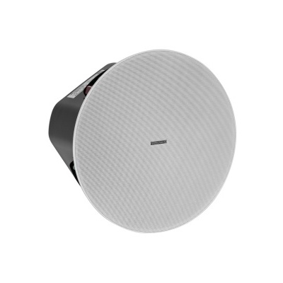 Coluna de teto redonda branca com corpo preto