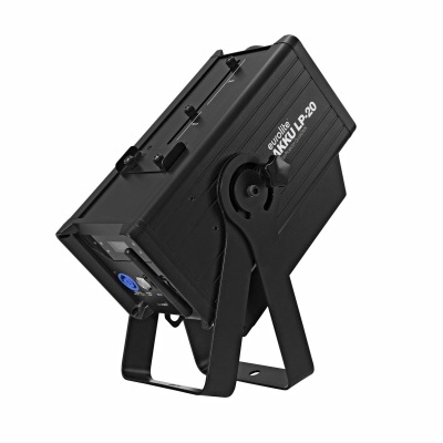 Projetor de luz LED preto com inscrição TRUST LI-20