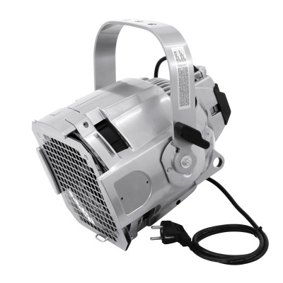 Projetor de luz profissional cinza com suporte e cabo